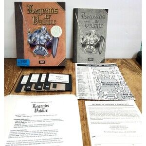 Legends of Valour (PC 1992) SSI Big Box CIB Complete 3.5" Floppy Disks Vintage